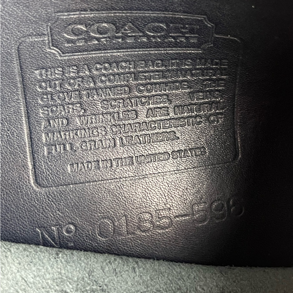 Coach VTG 80s Black Leather Compact Pouch Crossbody Bag Made in the USA 0135-596 - Picture 4 of 9